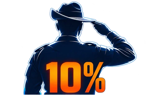 Saluting veteran wearing a slouch hat with the brim turned up on the left